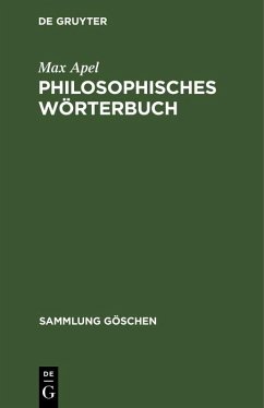 Philosophisches Wörterbuch (eBook, PDF) - Apel, Max