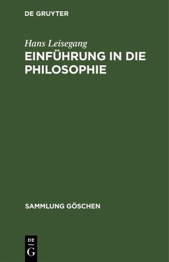 Cover Einführung in die Philosophie (eBook, PDF)