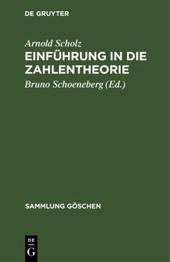 Einführung in die Zahlentheorie (eBook, PDF) - Scholz, Arnold