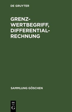 Grenzwertbegriff, Differentialrechnung (eBook, PDF) Cover Grenzwertbegriff, Differentialrechnung (eBook, PDF)