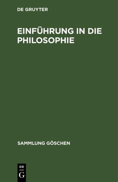 Cover Einführung in die Philosophie (eBook, PDF)