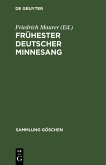 Frühester deutscher Minnesang (eBook, PDF)