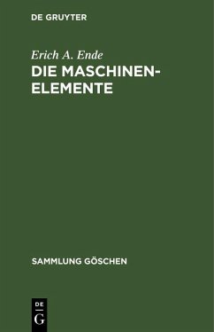 Die Maschinenelemente (eBook, PDF) - Ende, Erich A.