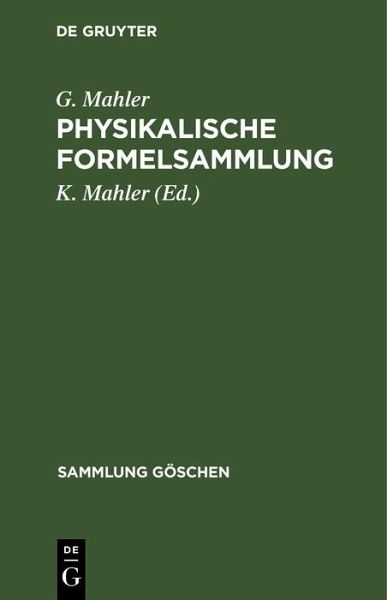 Physikalische Formelsammlung (eBook, PDF) Physikalische Formelsammlung (eBook, PDF)