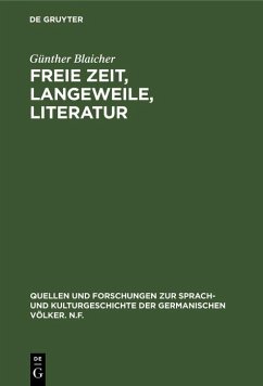 Cover Freie Zeit, Langeweile, Literatur (eBook, PDF)
