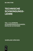 Allgemeine Schwingungsgleichungen, einfache Schwinger (eBook, PDF)