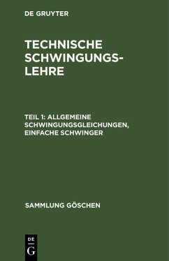 Cover Allgemeine Schwingungsgleichungen, einfache Schwinger (eBook, PDF)