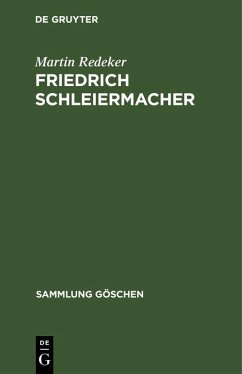 Friedrich Schleiermacher (eBook, PDF) - Redeker, Martin