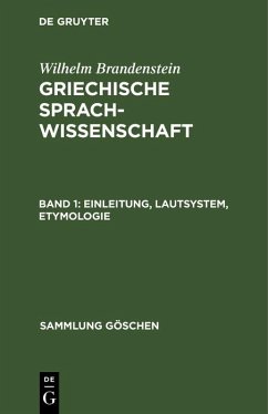 Einleitung, Lautsystem, Etymologie (eBook, PDF) - Brandenstein, Wilhelm