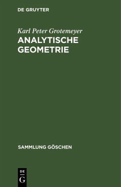 Analytische Geometrie (eBook, PDF) - Grotemeyer, Karl Peter