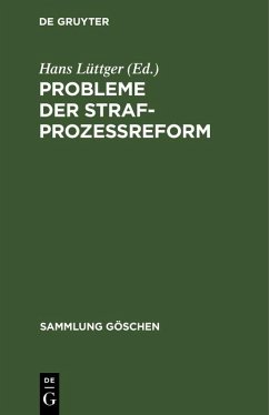 Cover Probleme der Strafprozeßreform (eBook, PDF)