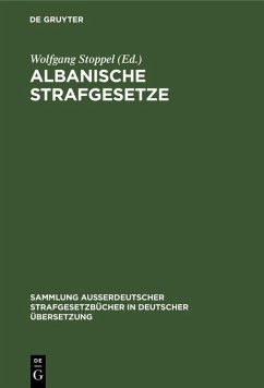 Albanische Strafgesetze (eBook, PDF)