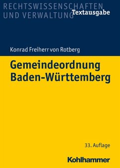 Gemeindeordnung Baden-Württemberg (eBook, ePUB) - Freiherr Von Rotberg, Konrad