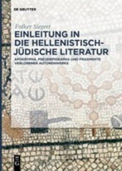 Einleitung in die hellenistisch-jüdische Literatur - Siegert, Folker