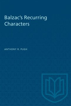 Balzac's Recurring Characters - Pugh, Anthony R
