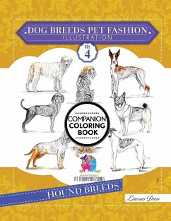 Dog Breeds Pet Fashion Illustration Encyclopedia Coloring Companion Book - Darr, Laurren