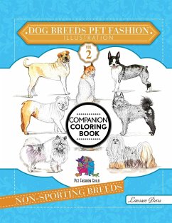 Dog Breeds Pet Fashion Illustration Encyclopedia Coloring Companion Book - Darr, Laurren