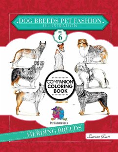 Dog Breeds Pet Fashion Illustration Encyclopedia Coloring Companion Book - Darr, Laurren