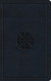 ESV Large Print Value Thinline Bible (Trutone, Navy, Mosaic Cross Design)