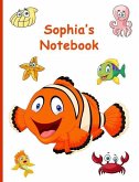 Sophia's Notebook: 7.44 X 9.69, 160 Wide-Ruled Pages