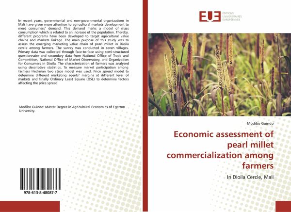 Economic assessment of pearl millet commercialization among farmers Economic assessment of pearl millet commercialization among farmers
