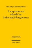 Transparenz und öffentlicher Meinungsbildungsprozess (eBook, PDF)