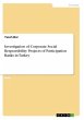 Investigation of Corporate Social... - Bild 1