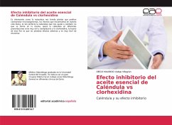 Efecto inhibitorio del aceite esencial de Caléndula vs clorhexidina