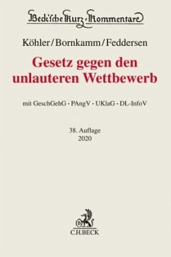 Cover Gesetz gegen den unlauteren Wettbewerb (UWG), Kommentar