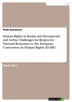 Human Rights in Bosnia and Herzegovina and Serbia. Challenges for Respective National Responses to the European Convention on Human Rights (ECHR) (eBook, PDF)
