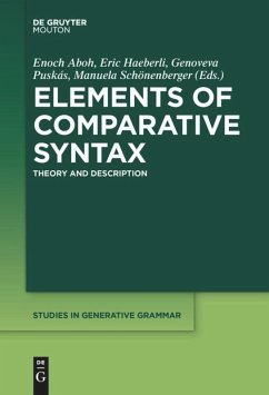 Elements of Comparative Syntax