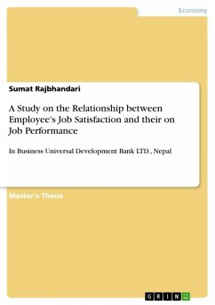 A Study on the Relationship between Employee's Job Satisfaction and their on Job Performance (eBook, ePUB)