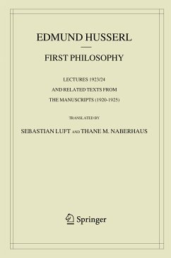 First Philosophy (eBook, PDF) - Husserl, Edmund