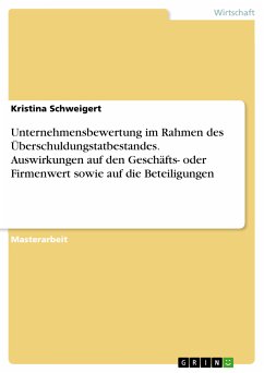 Unternehmensbewertung im Rahmen des Überschuldungstatbestandes. Auswirkungen auf den Geschäfts- oder Firmenwert sowie auf die Beteiligungen (eBook, ePUB) - Schweigert, Kristina