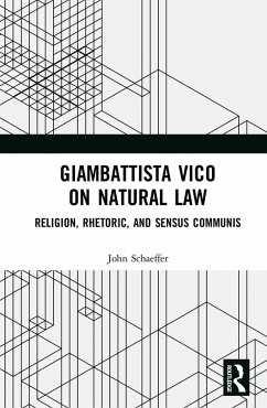 Giambattista Vico on Natural Law (eBook, ePUB) - Schaeffer, John