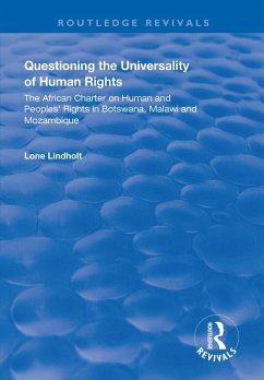 Questioning the Universality of Human Rights (eBook, ePUB) - Lindholt, Lone