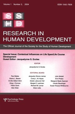 Cover Contextual Influences on Life Span/life Course (eBook, ePUB)