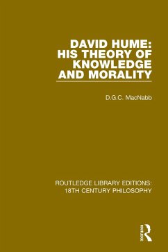 David Hume: His Theory of Knowledge and Morality (eBook, ePUB) - Macnabb, D. G. C.