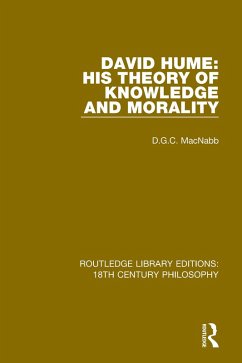 David Hume: His Theory of Knowledge and Morality (eBook, PDF) - Macnabb, D. G. C.