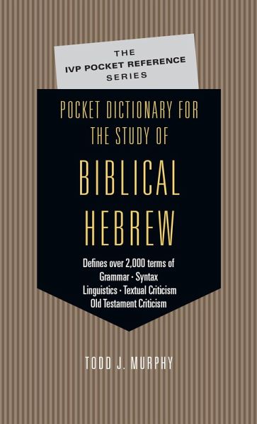Pocket Dictionary for the Study of Biblical Hebrew (eBook, PDF)