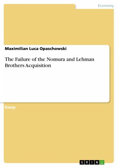 The Failure of the Nomura and Lehman Brothers Acquisition (eBook, PDF) - Opaschowski, Maximilian Luca