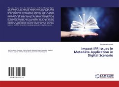 Impact IPR Issues in Metadata Application in Digital Scenario