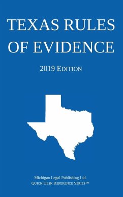 Cover Texas Rules of Evidence; 2019 Edition