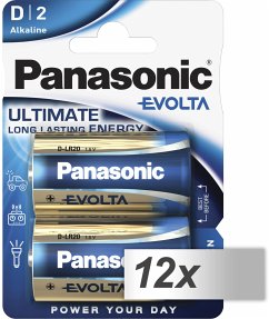 12x2 Panasonic Evolta Mono D LR 20 LR20EGE/2BP