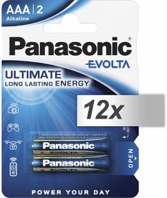 12x2 Panasonic Evolta LR 03 Micro LR03EGE/2BP