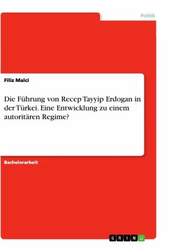 Die Führung von Recep Tayyip Erdogan in der Türkei. Eine Entwicklung zu einem autoritären Regime? - Malci, Filiz