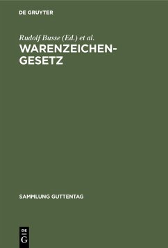 Cover Warenzeichengesetz (eBook, PDF)