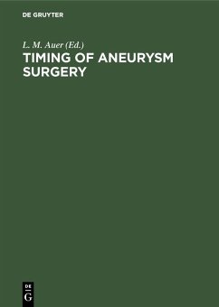 Cover Timing of Aneurysm Surgery (eBook, PDF)