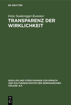 Transparenz der Wirklichkeit (eBook, PDF) - Sonderegger-Kummer, Irène