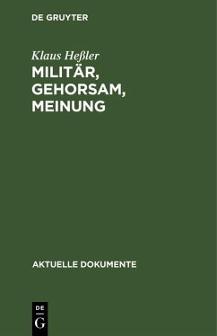 Cover Militär, Gehorsam, Meinung (eBook, PDF)